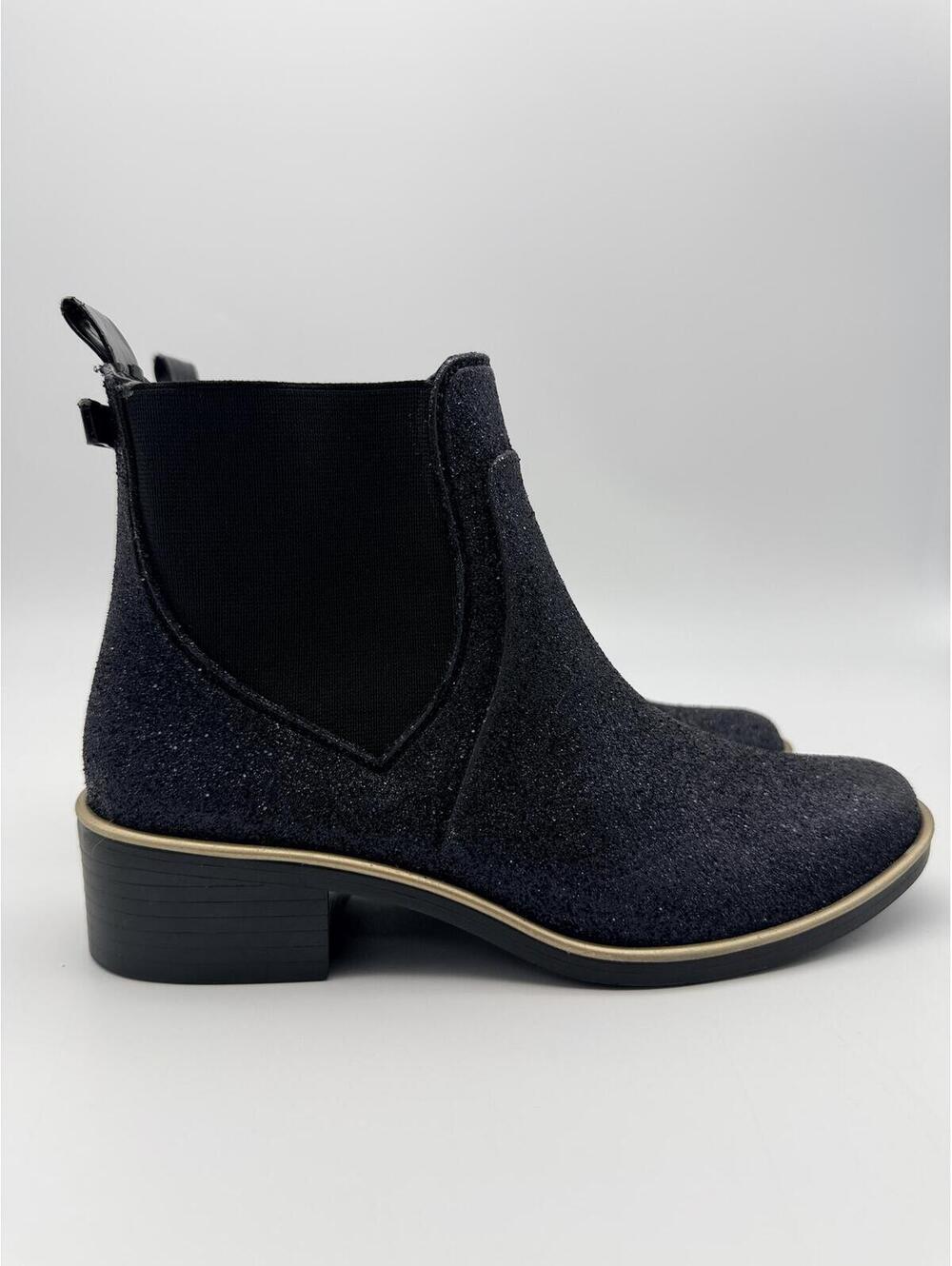 Kate Spade Purple Glitter Rain Boots Women's Sparkle Pull‎ On Chelsea Size 5